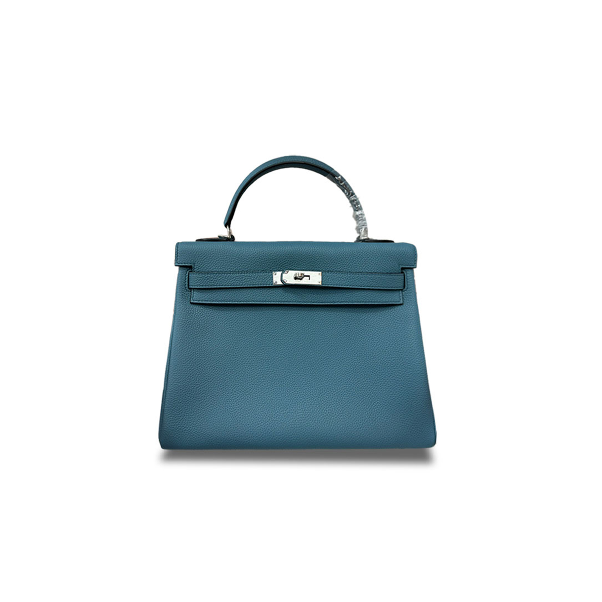 HERMÈS MASTER  KELLY 32 DENIM BLUE SILVER BUCKLE (32*23*10.5cm) 